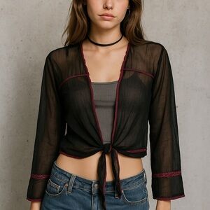 Y2K goth fairy sheer bolero
